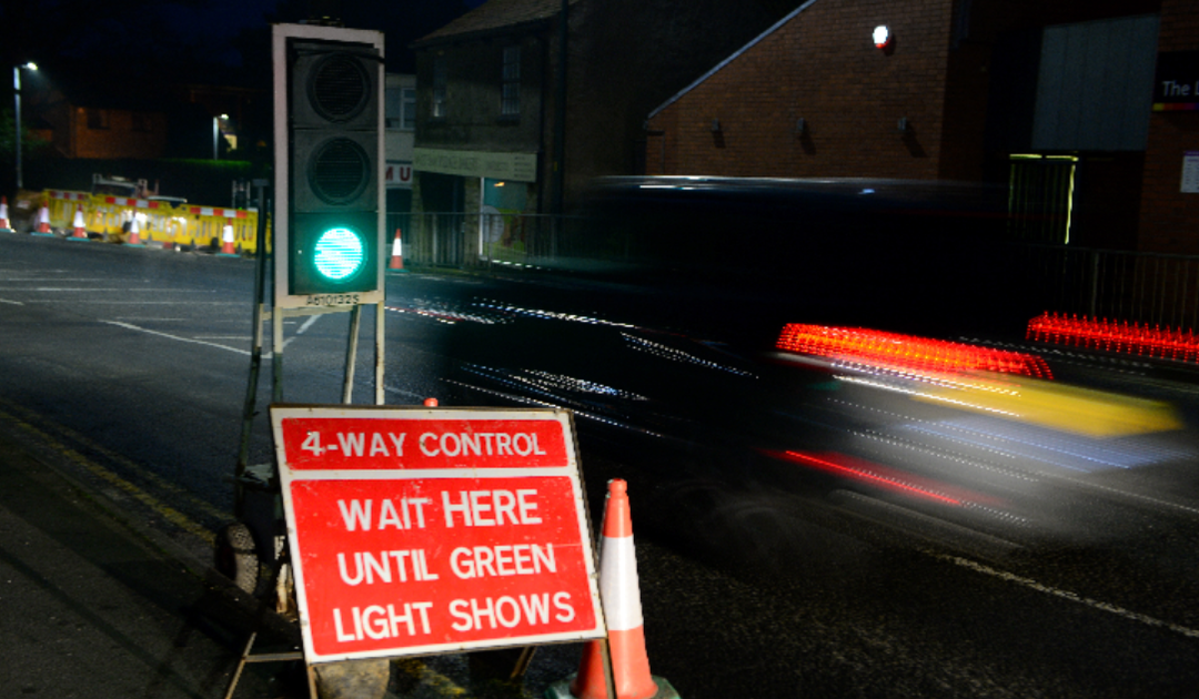 Crackdown on temporary traffic lights with no one working and abandoned skips