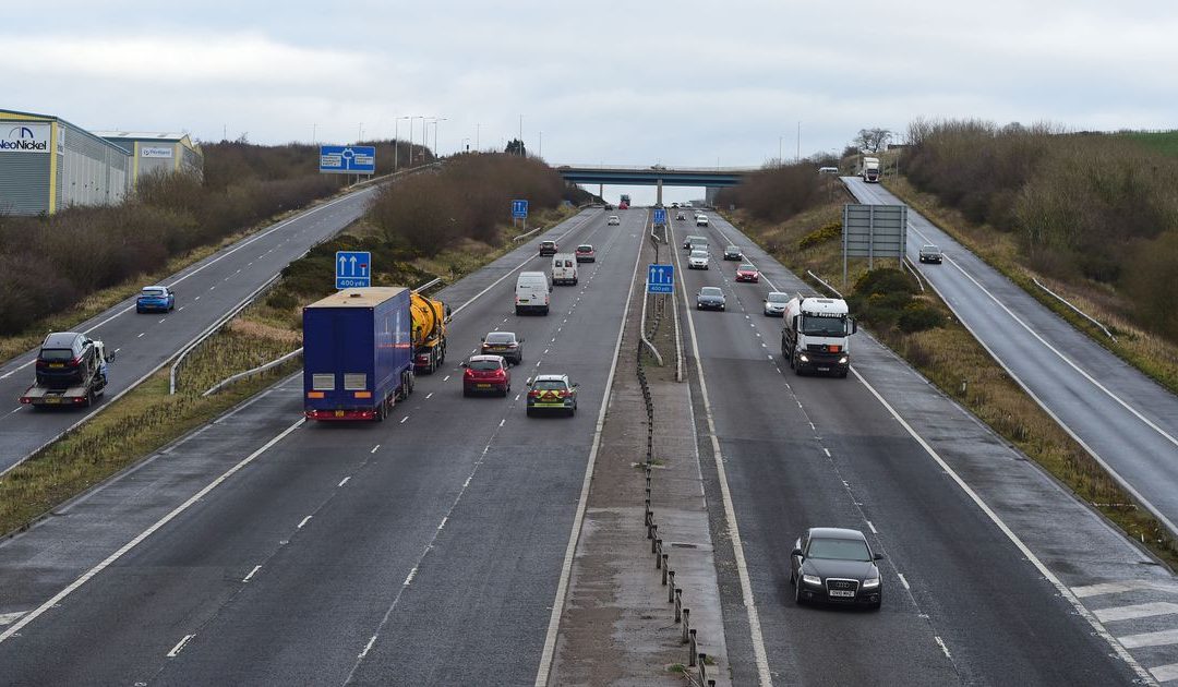 M65 traffic completely stopped due to police incident near Blackburn – live updates